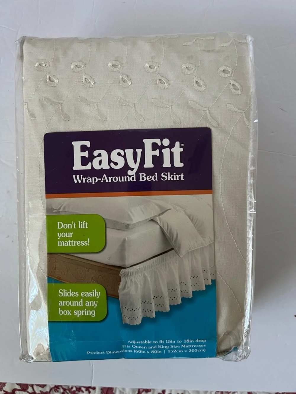Cream Wrap-Around Bed Skirt